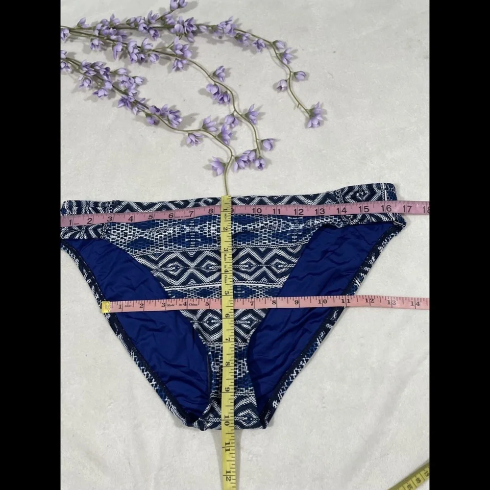 NEW La Blanca Designer Jeans‎ Side Shirred Hipster Bikini Bottom [SZ 14 US ]